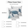 thumbnail image 3 of Waterproof Throw Pillow Covers Set of 2, 24x24 Inch Ocean Sea Turtle Decorative Pillowcases Outdoor Pillow Slip Cushion Covers Set for Couch Tent Summer Coastal Seaweed Vintage Wood Grain, 3 of 7