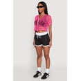 thumbnail image 4 of Womens Fishnet Brklyn Graphic Cropped Baseball Tee, 4 of 5