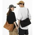 thumbnail image 4 of Kukuzhu Canvas Hobo Bag for Women Men Crossbody Shoulder Bag Handbag Large Totes Purse Satchele with Pure Color, 4 of 6