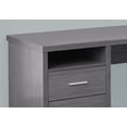 thumbnail image 2 of 47.25" x 78.75" x 30" Grey, Silver, Particle Board, Hollow-Core, Metal - Computer Desk, 2 of 4