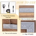 thumbnail image 5 of 180x2in Silver Gray Foam Molding Trim 3D Floral Peel and Stick Self Adhesive Flexible Sticky Edging Lines Baseboard Wall Skirting Stickers, 5 of 7