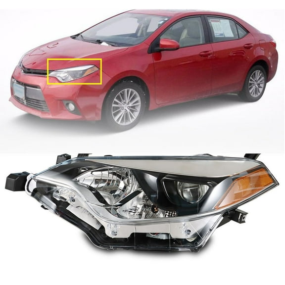 Headlight Driver Left Side Built in LED Headlamp Fit for Toyota Corolla 2014 2015 2016