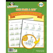 Channie's One Page A Day Workbook, Double Digit Multiplication Math Practice Worksheets, 50 Pages, 8.5" x 11"