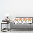 thumbnail image 3 of Ambesonne Rose Throw Pillow Cover 4 Pack, Lively Petals Botany Art, 16", Green Orange Coral, 3 of 7