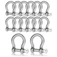thumbnail image 1 of 14PCS Bow Shackle 5/16 Inch, Heavy Duty Stainless Steel Shackle M8 Screw Pin Shackle Anchor Shackle for Anchor, Towing, Off Load Recovering, 1 of 5