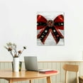 thumbnail image 2 of red black bow glittered stars Wall Decor for Bathroom Canvas Living Room Bedroom Home Office Wall Decor, 2 of 5