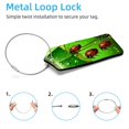 thumbnail image 2 of PhooArto 2 Pcs Cute Ladybugs Green Umbrella Luggage Tag for Suitcases, Leather Baggage Tags Identifiers for Travel, Stainless Steel Loop Name ID Label for Women Bag Backpack, 2 of 6