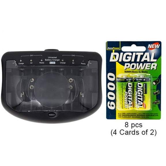 V2299 Smart Charger   8 C AccuPower NiMH Batteries (6000 mAh) Charger
