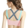 thumbnail image 3 of yillto Women Sport Bra Workout Gym Activewear Bras Strappy Cropped Padded Seamless Exercise Running Bras, 3 of 3