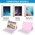 thumbnail image 2 of Keyboard Case for iPad 6th Generation(2018)  iPad 5th Gen(2017)  iPad Air 2  iPad Air  iPad Pro 9.7  Detachable Bluetooth Keyboard with Pencil Holder  Black, 2 of 6