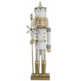 thumbnail image 2 of Northlight Glittered Nutcracker with Snowflake Scepter Christmas Figure - 15" - White, 2 of 9