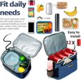 thumbnail image 4 of BEIMILY Boîte à Lunch pour Hommes/femmes, Petit Sac à Lunch Isolé, Boîte à Lunch Réutilisable pour Travail Pique-Nique Randonnée Plage, Sac Isotherme Étanche avec Bandoulière Réglable pour Adultes (Noir), 4 of 8