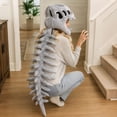 thumbnail image 5 of Adult Dino Skeleton Hooded Mask Dinosaur Skull Headwear Costume Hat, Plush Unisex Prehistoric Animal Headpiece for Halloween Party and Funny Dress Up Fun,Purple 1PC, 5 of 8