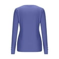 thumbnail image 5 of Byworldtasic Long Sleeve Henley T Shirts for Women Button Down Slim Fit Tops Scoop Neck Ribbed Knit Shirts, 5 of 7