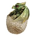 thumbnail image 4 of Green Wyrmling Baby Dragon On Golden Egg Backflow Incense Cone Burner Figurine, 4 of 7