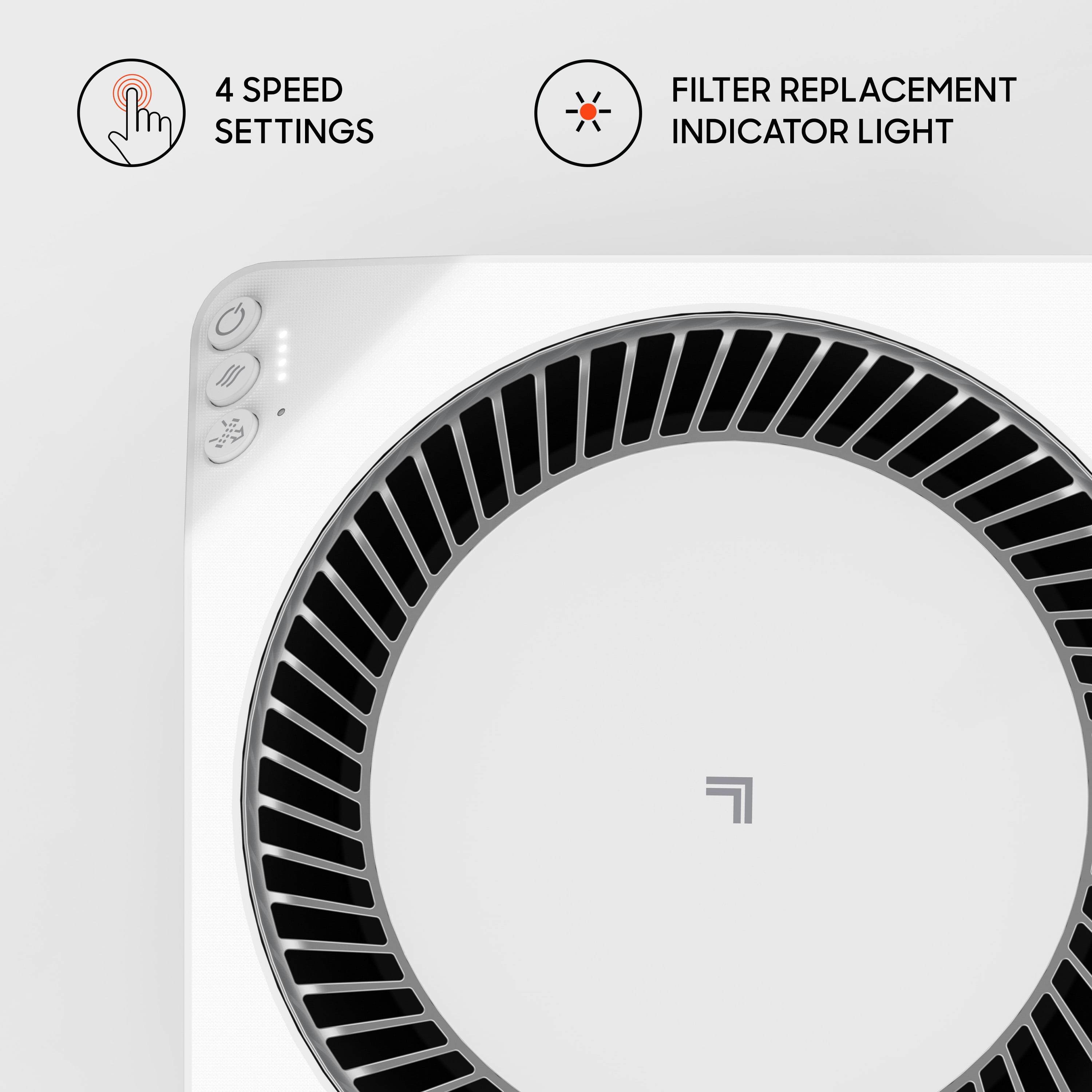 Sharper Image True HEPA Air Purifier, Covers up to 95 Sq. feet, White (New)