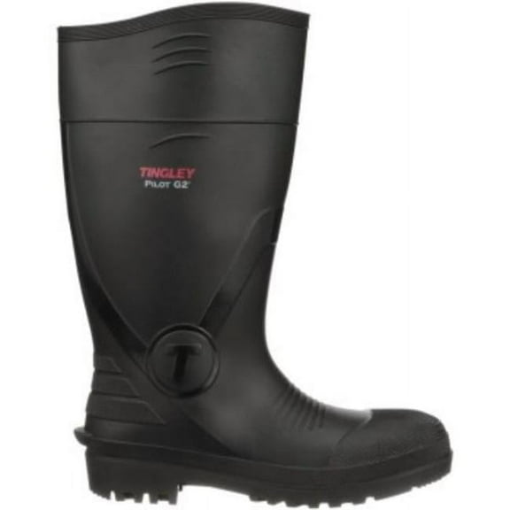 Tingley Rubber Pilot Plain Toe Knee Boot - Black - Size 12