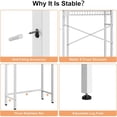 thumbnail image 4 of Over-The-Toilet Storage Rack, 4-Tier Bathroom Organizer Shelf Over Toilet with Adjustable Shelf and Basket, Freestanding Space Saver Bathroom Shelves Above Toilet for Room (Pure White), 4 of 5