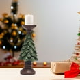 thumbnail image 6 of Uutvery Christmas Tree Candle Holder,Hand Crafted Resin Pillar Candle Holders Pine Tree Candlestick,Vintage Taper Tea Light Christmas Home Decorative for Home Mantel Fireplace,Gold/Green, 6 of 6