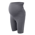 thumbnail image 6 of Bibifish Womens Maternity Leggings Knee Length High Waist Slim Fit Pants Elastic Waistband Pocket Detail Stretchy Casual Daily Wear Comfortable Maternity Pants, 6 of 6