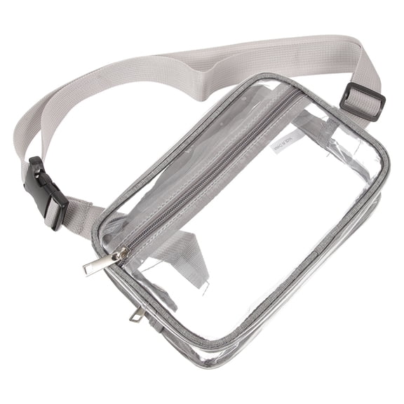 YSNOOWE Running Pack 1Set Fanny Pack Rectangular Grey PVC Adjustable Belt Waterproof for Men Women Workout Traveling