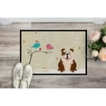 thumbnail image 2 of Christmas Presents between Friends English Bulldog Brindle White Door Mat, 2 of 4