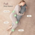 thumbnail image 3 of Pea Body Pillow for Side Sleepers, Hugpillow Cuddle Pillows for Adults,Memory Foam Hug Pillow, 3 of 6