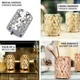 thumbnail image 4 of Efavormart 2 Pack 4" Tall Metal Rose Gold Candle Holder Set Votive Candle Holder Set Wedding Table Centerpiece, 4 of 11