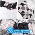 thumbnail image 5 of Black Bathroom Rugs Sets 3 Pieces, Thick Absorbent Chenille Bath Mat Set Non Slip, Checkered Soft Shaggy Floor Carpet 48"x20"+16"x24"+U Shape 20"x24", for Bathroom, Bedroom, Tub, Living Room, 5 of 16