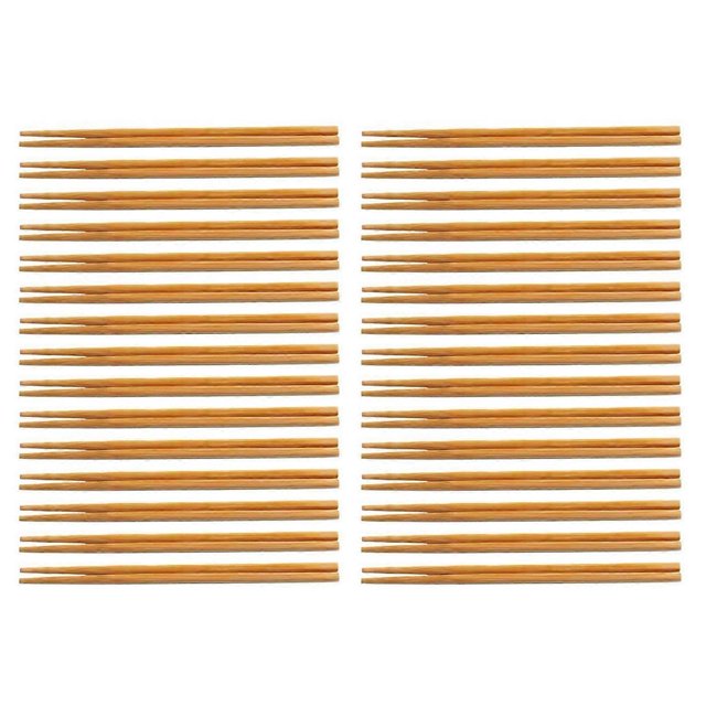 30 Pairs Wooden Chopsticks Non-Slip Reusable Lightweight Chinese Noodle Chopsticks