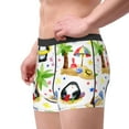 thumbnail image 2 of Gukieu Penguins On The Beach Print Men's Boxer Briefs, High Elastic Moisture Wicking Boxer Briefs Underwear-Medium, 2 of 5