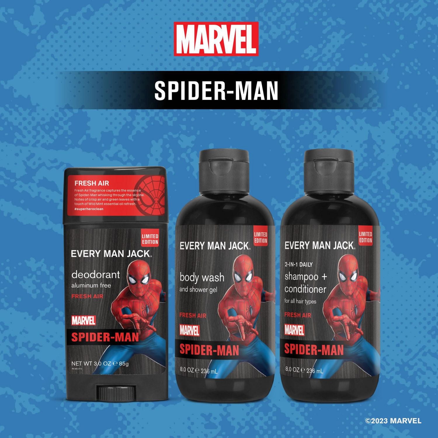 Every Man Jack Spiderman Fresh Air Body Collection