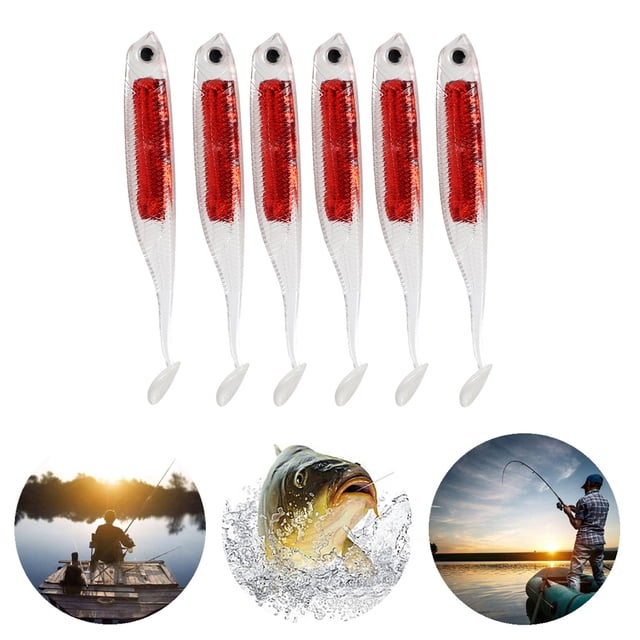 6 uds accesorios para señuelos blandos 80mm/2,2g Swimbait aparejos de agua salada (estilo E) Likrtyny Para Estrenar