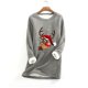 thumbnail image 2 of Sudadera de lana gruesa a la moda con estampado navideño para mujer, ropa interior cálida de terciopelo con cuello redondo Pompotops  gfhjh11137, 2 of 3