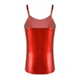 thumbnail image 2 of YiZYiF Girls Shiny Dance Tank Top Metallic Camisole Vest Performance Costume Red 6, 2 of 7