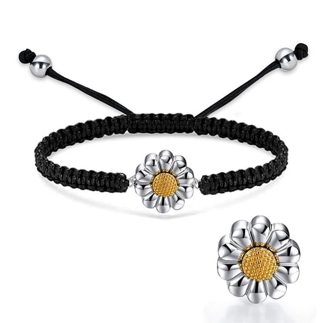 Pulsera de urna de flores para cenizas para mujer, joyería de cremación para cenizas, pulsera conmemorativa ajustable, brazalete de urna, soporte para cenizas