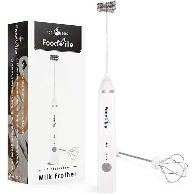 FoodVille MF05 Espumador de leche recargable con batidor de FoodVille FoodVille