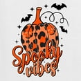 thumbnail image 6 of Wild Bobby Spooky Vibes Pumpkin Skulls Bats Stars with Orange and Black Halloween Women Racerback Tank Top, White, Medium, 6 of 6