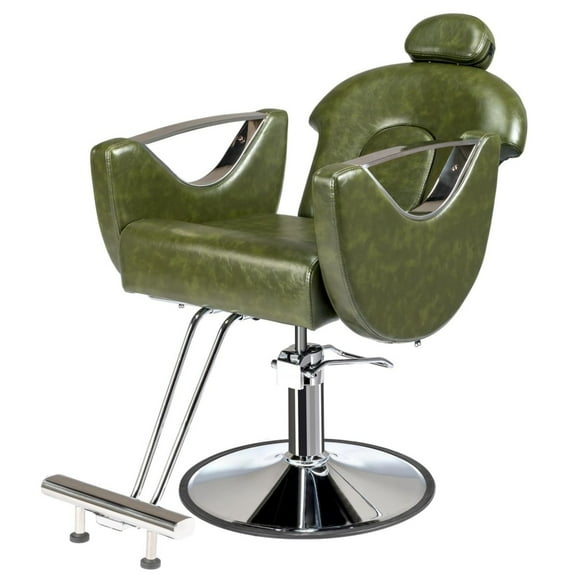 UBesGoo Salon Chair for Hair Stylist, Adjustable Height, Memory Foam, Green
