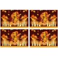 thumbnail image 4 of EREHome Halloween Pumpkin Set de Porte-Plaque de Set de 4, Protecteur de Tapis de Table 12x18 Pouces, 4 of 5