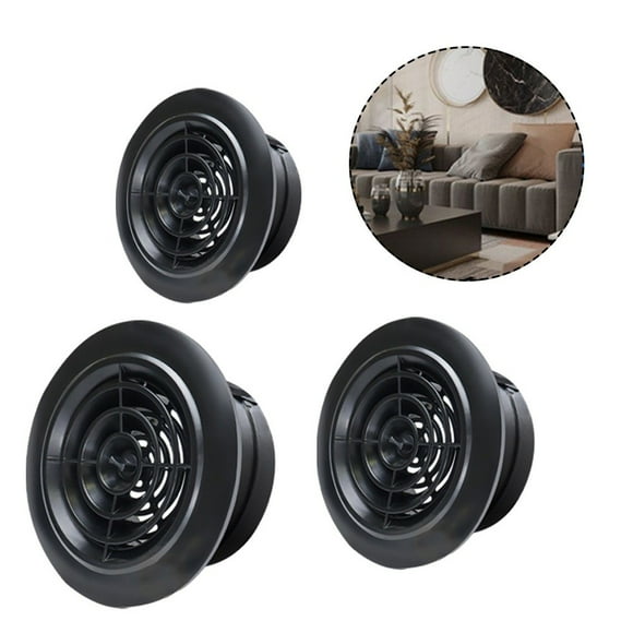 Long-lasting Quality Vent Grill Round ABS Material Attractive Design Black Removable Panels 100mm 75-125MM Black Air Ducts Allow