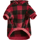 thumbnail image 1 of Sudadera con capucha para perro a cuadros, suéter de lana con capucha y bolsillos, exterior cálido y suave Adepaton Ropa para Perro, 1 of 5