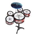 thumbnail image 3 of Juego de batería de jazz para niños, juguetes de batería para niños pequeños, instrumentos musicales de percusión, juguetes educativos, regalos para Tambor L, 3 of 8