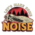 thumbnail image 2 of CafePress - Cicadas Let's Make Some Noise Loves Cicada Insect -  Round Wood Ornament 4", 2 of 2