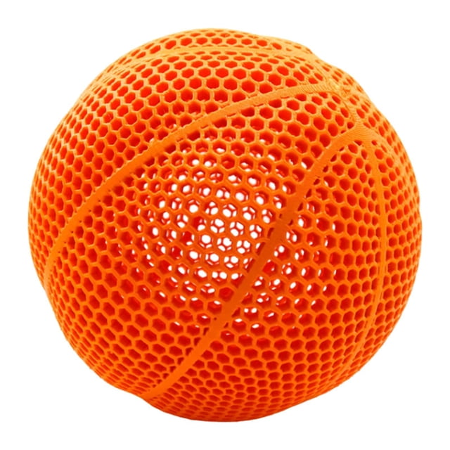 Pelota deportiva de baloncesto impresa en 3D, sin mantenimiento, con estructura de panal, pelota de práctica para regalo en interiores y exteriores, Naranja