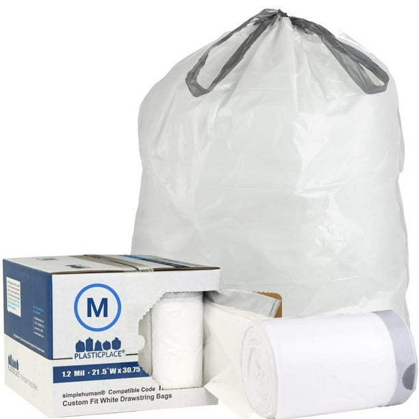 Plasticplace Simplehuman ® Code M Compatible │ Custom Fit Trash Bags