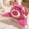 thumbnail image 1 of Almohada de oso de fresa con postura tumbada, juguete para regalo de peluche de dibujos animados Aojier, cojín para regalo, cojín para muñeca, 1 of 5