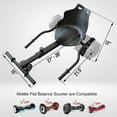 thumbnail image 4 of HoverFUN Hover Kart Go Kart Adjustable Seat Attachment for 6.5" Hover-Board Buggy - Black, 4 of 7