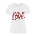 thumbnail image 4 of HaoXianJian Valentine's Day Shirt for Women Heart Print Short Sleeve Crew Neck Sweat Shirts Loose Fits Letter Print Graphic Pullover Tee Tops Casual Girl Friend Gift T Shirt Size 2X 3X, 4 of 4