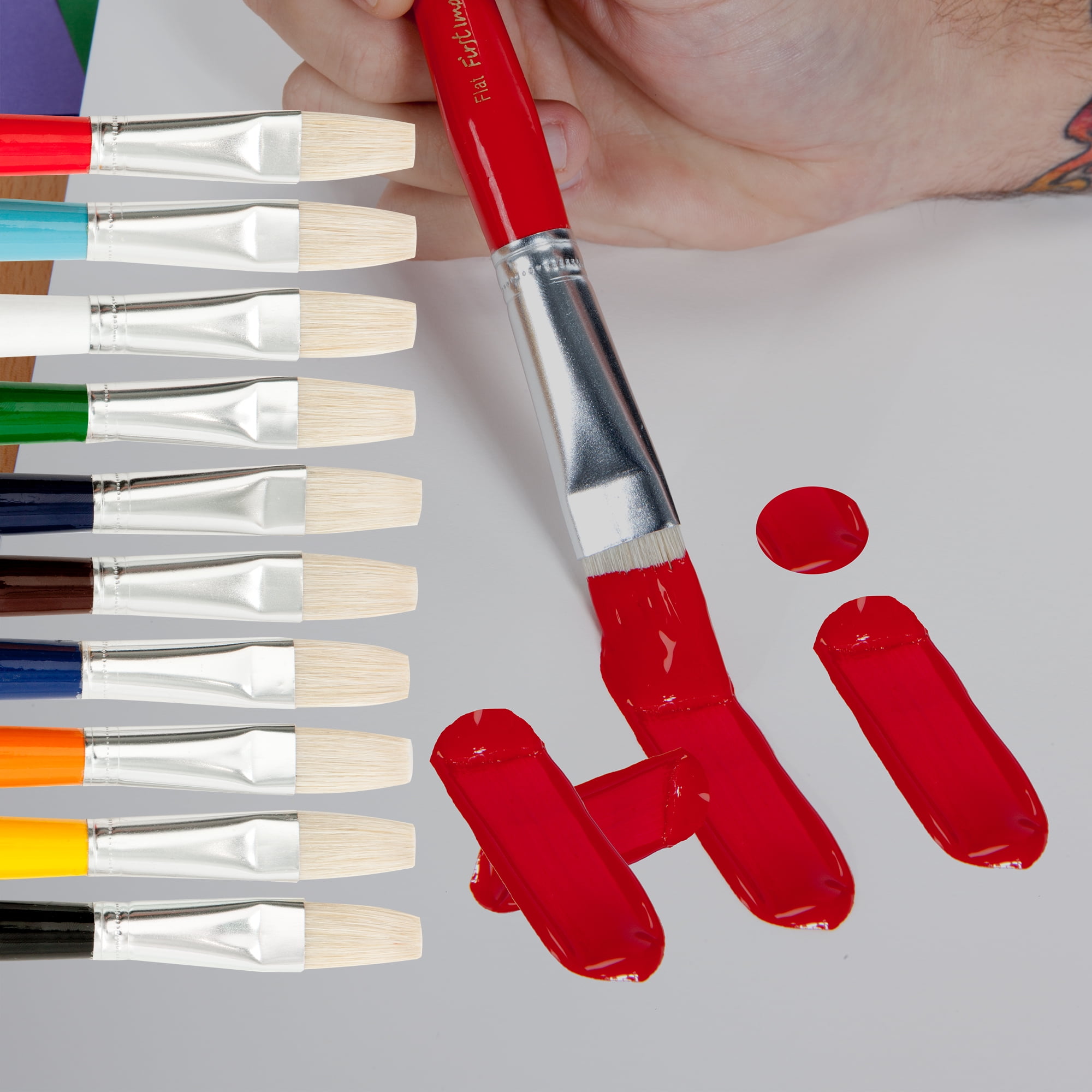 Jerry's Artarama Mixed Media Pad & Acrylics Painting Tubes & Art Frame Set With Magnetic Closure (Black 9x12") Paint Brush Set With Cups - Perfect for Sketching, Coloring and Displaying Kid's Artwork